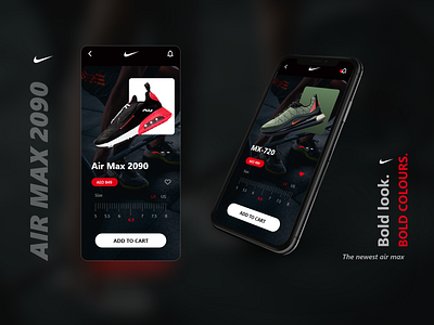 Nike | Air Max 2090 adobe app designer dubai mobile mobile app mockup ui ui design ux vijith xd design