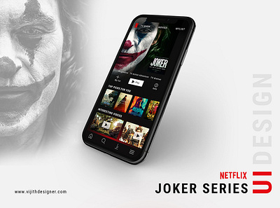 Joker Netflix Series joker mobile app ui ui design ux