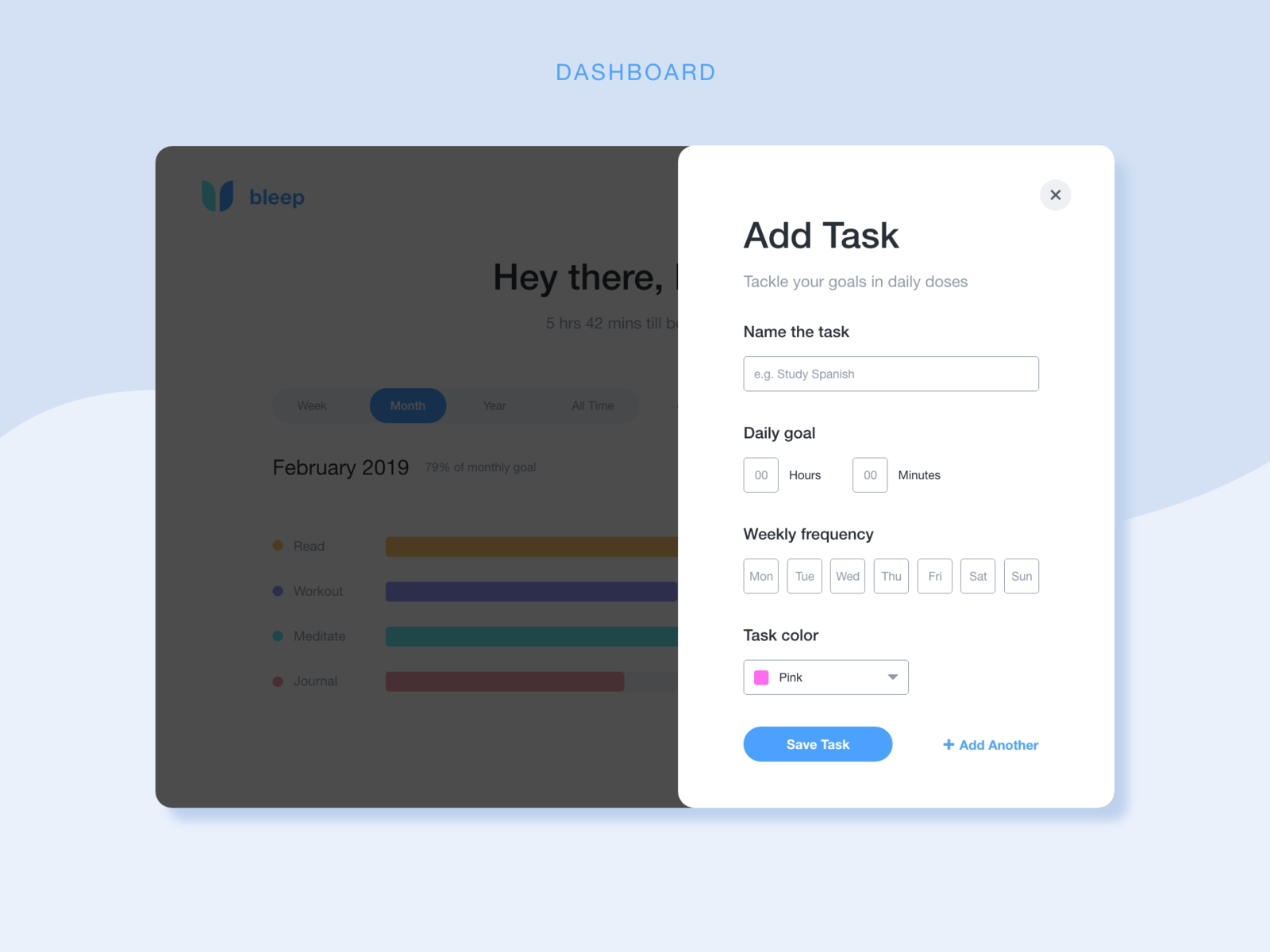 add tasks in toptracker