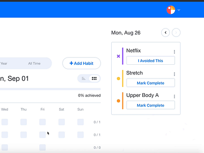 Goal Completion Celebration Confetti animation animation after effects celebration celebrations habit tracker interactions subtle interactions ui uiux