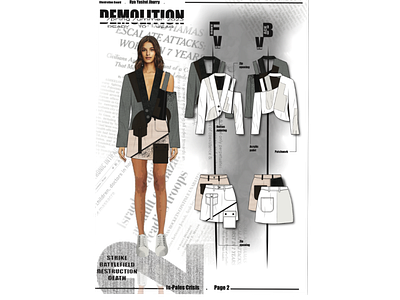 DEMOLITION - Look 2 design digitaldrawing digitalfashion fashion fashionillustration illustration technical drawing