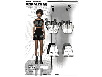 DEMOLITION - Look 3 design digitaldrawing digitalfashion fashion fashiondesign fashionillustration illustration technicaldrawing