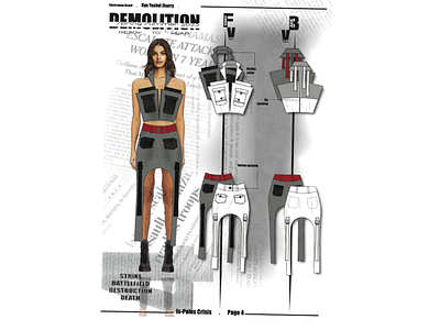 DEMOLITION - Look 4 design digitaldrawing digitalfashion fashion fashiondesign fashionillustration illustration technicaldrawing