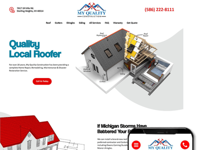 My Quality Construction Website Design design graphic design website website design