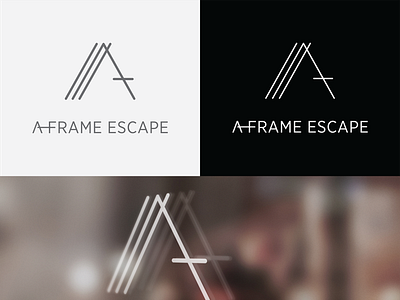 A-Frame Escape Rental Homes branding design logo