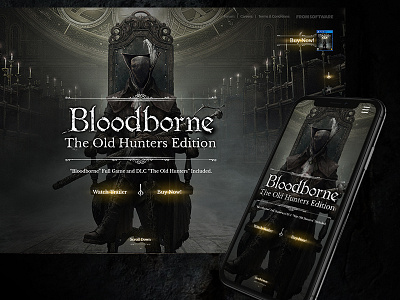 Bloodborne Web Design Concept bloodborne dark gaming video game web design website