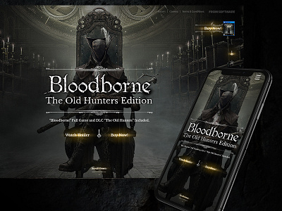 Bloodborne Web Design Concept