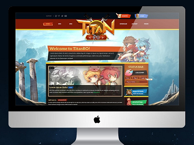 Titan RO Website gaming online game uiux video game web design website
