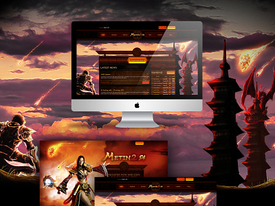 Metin 2 Web Design adobe gaming metin 2 mmorpg uiux video game web design website