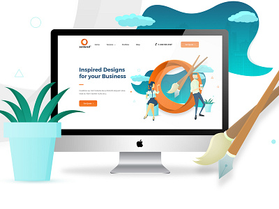 Xentured Web Design design graphic design illustration modern ui uiux vector web design website