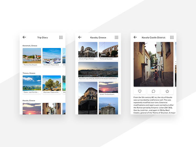 Gallery UI by Velichko Botev on Dribbble