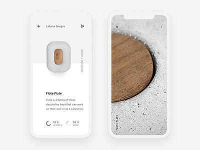 Flota Plate Review concrete interface page plate product ui ux wood