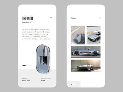 Infiniti Product UI app concept car app infiniti layout mobile ui ux