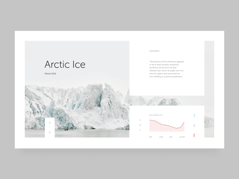 North Sea UI animation arctic desktop fullscreen ice motion nature snow ui ux web