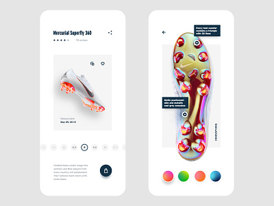Nike Product Page app app concept layout minimal mobile nike product page shoes sport ui ux