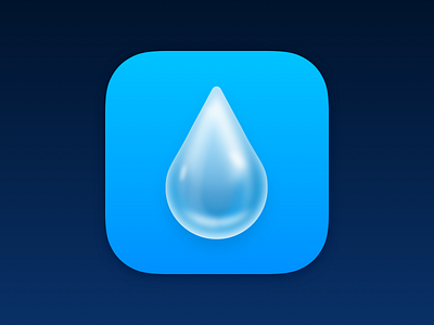 Waterlytics Alternate App Icon app app icon app icon design drop icon icons ios ios app design iphone reflection skeumorphism water waterdrop