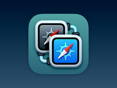 Duplicate Tab App Icon app app icon browser compass icon icons ios madewithsketch skeumorphism