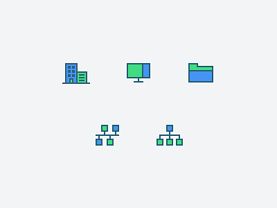 Backend Icons backend color outline connection flat folder icon icons office outline screen