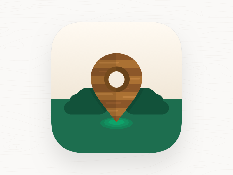 Nearby Wooden Houses Icon illustration flat nearby location wood icon app app icon ios