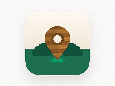 Nearby Wooden Houses Icon app app icon flat icon illustration ios location nearby wood