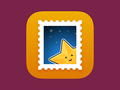 Stamp App Icon app app icon colorful flat gradient icon ios