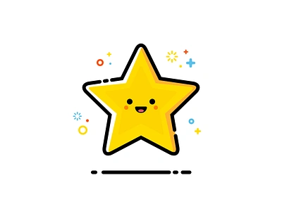 Little Star design emoji flat happy illustration laugh line smile smiley star