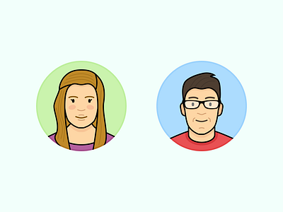 Friends & Family Vol. 2 avatar character contact family flat friends icons illustration people portrait vector