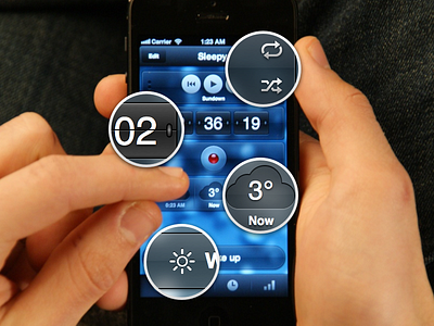 Sleepy - iOS App app application concept freecns icons ios iphone screen sleep ui user interface