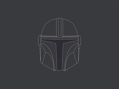 The Mandolorian art art direction design disney graphic design illustration illustrator illustrator cc line art line drawing linework mandolorian minimal minimal design minimal drawing minimal graphics simple star wars