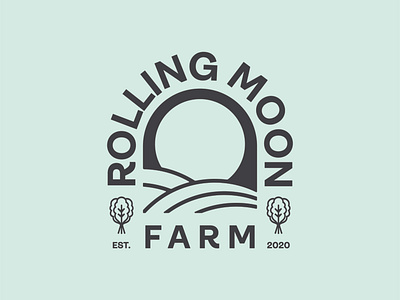 Rolling Moon Farm Logo art direction brand brand design brand identity branding branding design design graphic design logo logo design minimalist typography