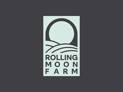 Rolling Moon Farm Logo / 2 art direction brand design branding design graphic design logo logo design minimal minimalist simple