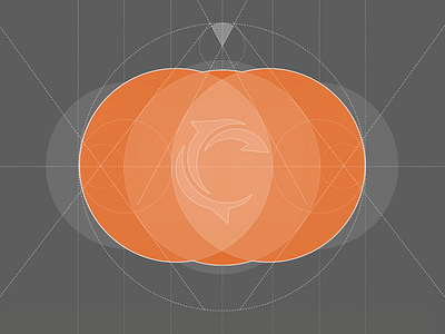 Geometric Pumpkin circle circular event geometry icon poster print vector