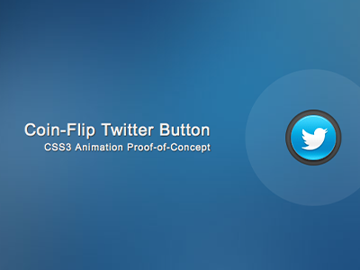 CSS3 Coin-Flip Animation animation blue button coin css css3 flip microsite twitter