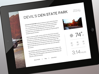 DriveOzarks iPad Preview automotive interface ios ipad metro minimal ui windows 8