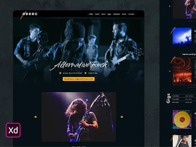 Adobe XD Rock Band Template