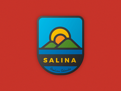 Salina - Aeolian Islands app icon illustration island logo motion mountain salina sea shield ui ux