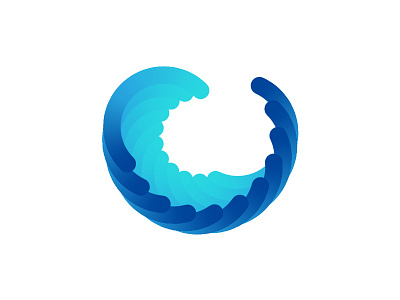 Waves animation app branding flat lettering type ux web