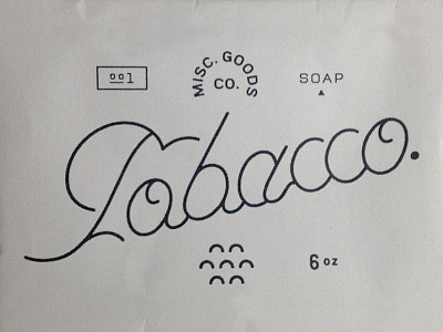MGCO. Tobacco Soap? packaging script soap tobacco