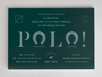 OMC Polo Event invite typography