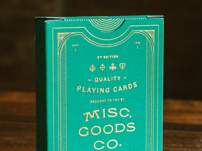Green Decks are In foil green playing cards