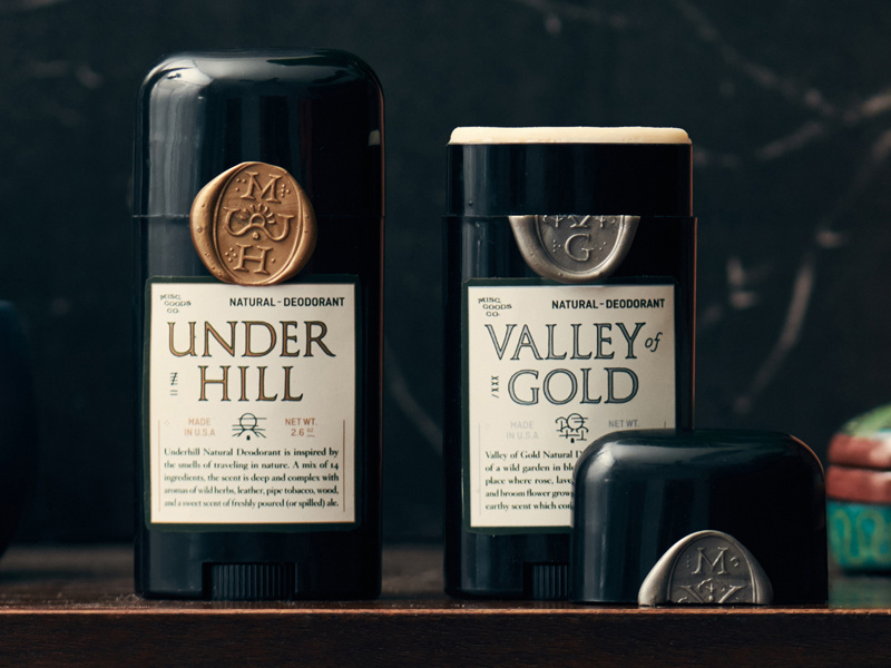 Design for New Kickstarter product packaging gold silver classic seal wax design label kickstarter deodorant