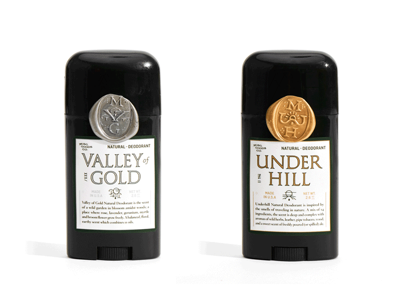 Natural Deodorant Wax Seal 2 classic deodorant design gold kickstarter label packaging product seal silver wax