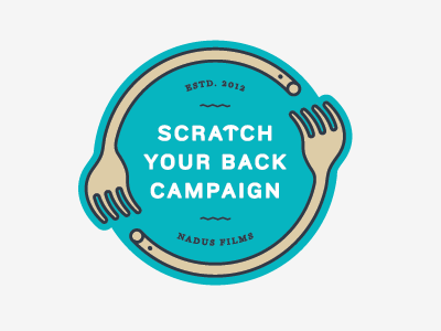 Scratch Your Back Color. illustration logo