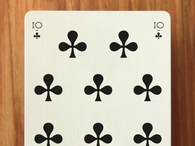 10 of Clubs illustration playing cards