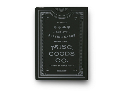 MGCO. Black Deck illustration playing cards