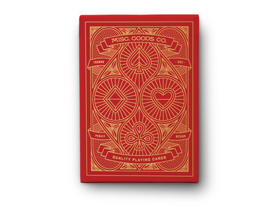 MGCO. Red Deck illustration playing cards
