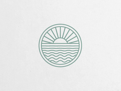 Unused Logo illustration logo mark sunset waves