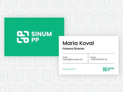 Business Cards. Sinum PP Simple Identity