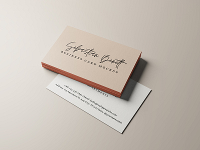 Minimal Business Card Mockup brandind branding business card identity logo minimal mockup paper postcard print print mockup stationery