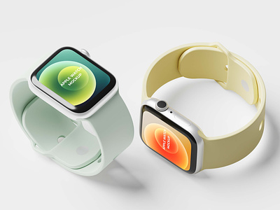 Apple Watch Mockup apple clock devices digital display gadget mockup smartwatch time watch